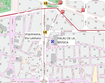 Palau de la M�sica Map
