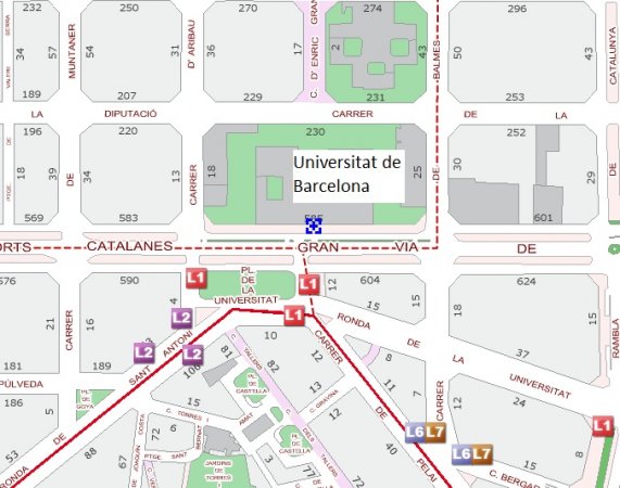 Universitat Barcelona Map