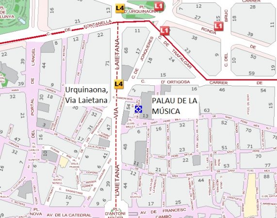Palau de la M�sica Map